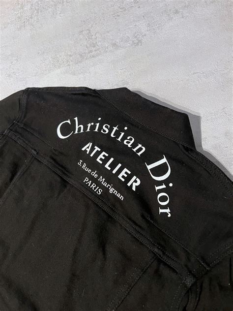 dior jacket black mens|christian Dior atelier denim jacket.